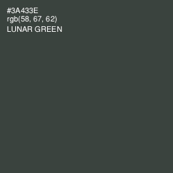 #3A433E - Lunar Green Color Image